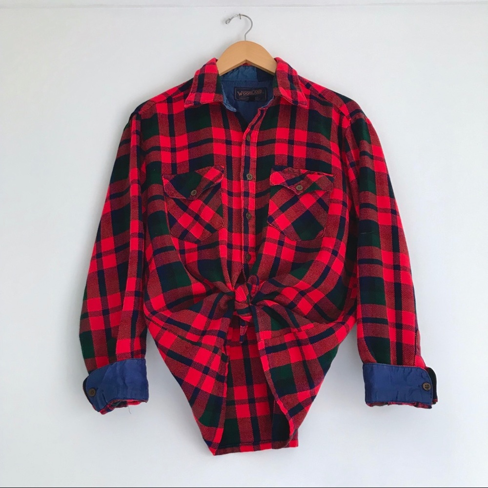 ❄️ VIRGIN ACRYLIC PLAID BUTTON DOWN SHIRT - Picture 5 of 7